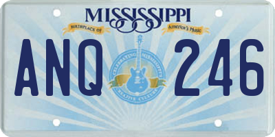 MS license plate ANQ246
