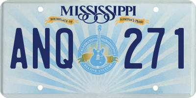 MS license plate ANQ271