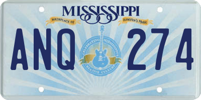 MS license plate ANQ274
