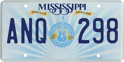 MS license plate ANQ298