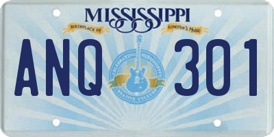 MS license plate ANQ301