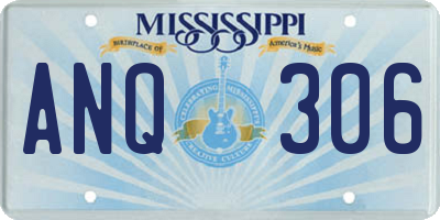 MS license plate ANQ306