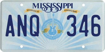 MS license plate ANQ346