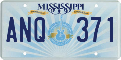MS license plate ANQ371