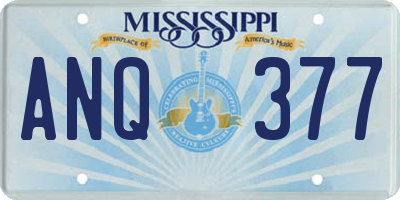 MS license plate ANQ377
