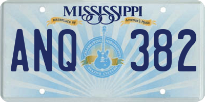 MS license plate ANQ382
