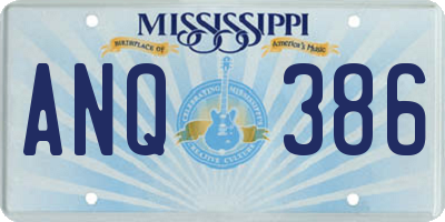 MS license plate ANQ386