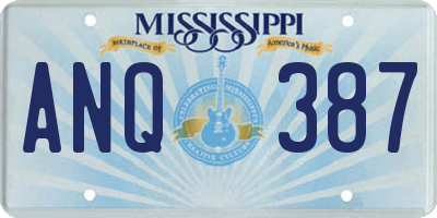 MS license plate ANQ387