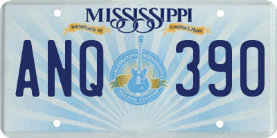 MS license plate ANQ390