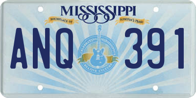 MS license plate ANQ391