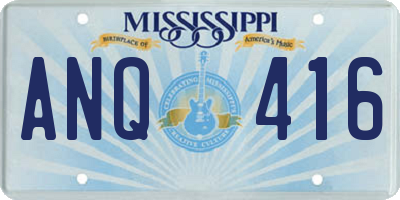 MS license plate ANQ416