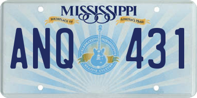 MS license plate ANQ431