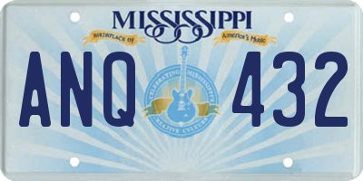 MS license plate ANQ432