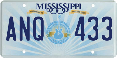 MS license plate ANQ433