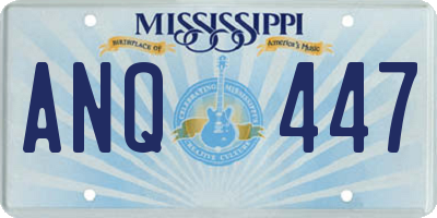 MS license plate ANQ447