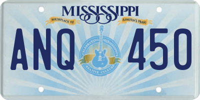 MS license plate ANQ450