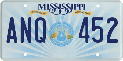 MS license plate ANQ452
