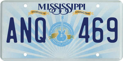 MS license plate ANQ469