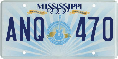 MS license plate ANQ470