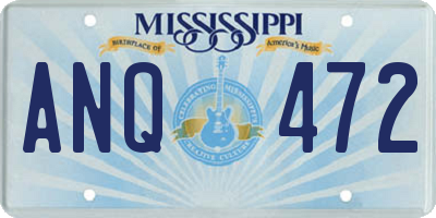 MS license plate ANQ472