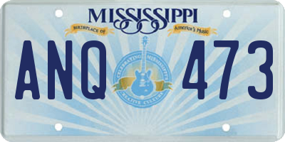 MS license plate ANQ473