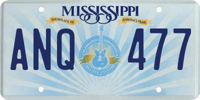 MS license plate ANQ477