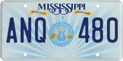 MS license plate ANQ480
