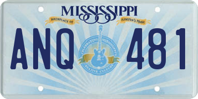 MS license plate ANQ481