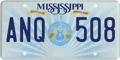 MS license plate ANQ508
