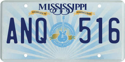 MS license plate ANQ516