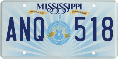MS license plate ANQ518