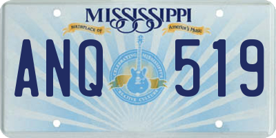 MS license plate ANQ519