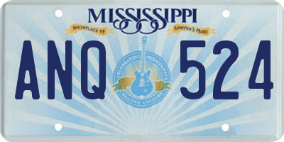 MS license plate ANQ524