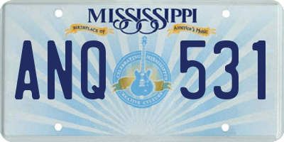MS license plate ANQ531
