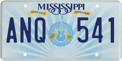 MS license plate ANQ541