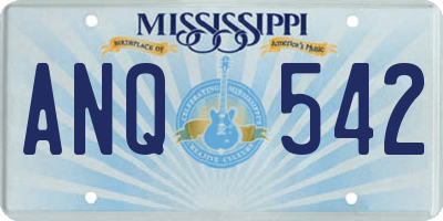 MS license plate ANQ542