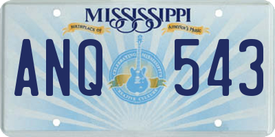 MS license plate ANQ543