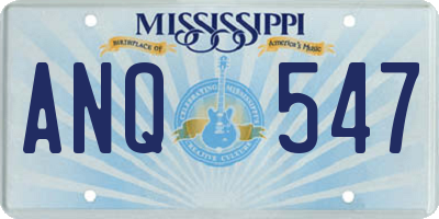 MS license plate ANQ547