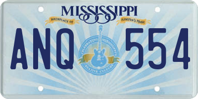 MS license plate ANQ554