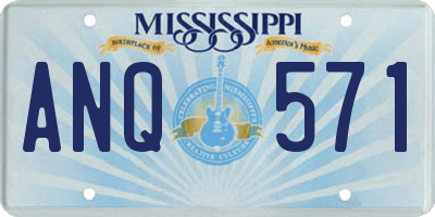 MS license plate ANQ571