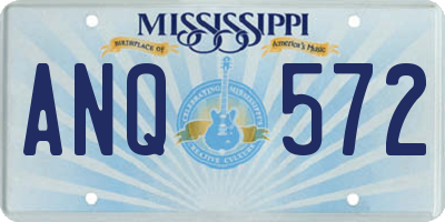 MS license plate ANQ572