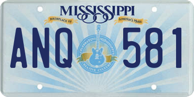 MS license plate ANQ581