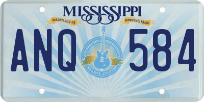 MS license plate ANQ584