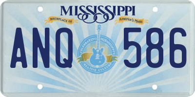 MS license plate ANQ586