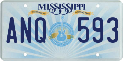 MS license plate ANQ593