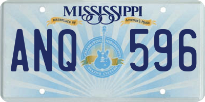 MS license plate ANQ596
