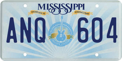 MS license plate ANQ604
