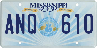 MS license plate ANQ610