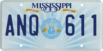 MS license plate ANQ611