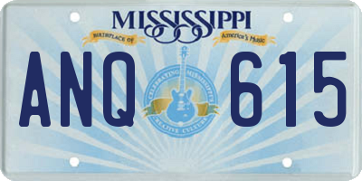 MS license plate ANQ615
